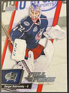 2015-16 Upper Deck Full Force Blue Jackets Hockey Card #18 Sergei Bobrovsky - Picture 1 of 2