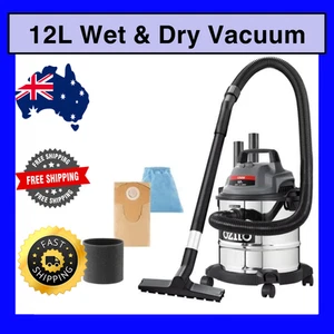 Ozito 1250W 12L Stainless Wet And Dry Vacuum Home Office Car Outdoor Indoor Work - Picture 1 of 10