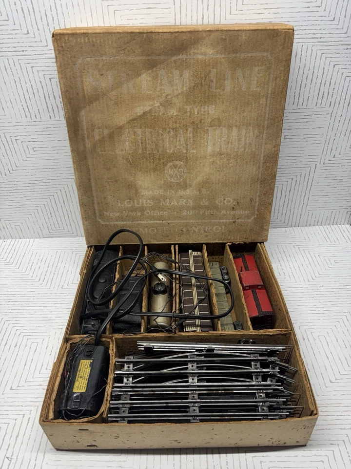 MARX STEAM LINE ELECTRIC TRAIN 6 PIECE SET BOXED 48-3016 - Image 1 of 4