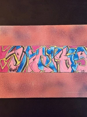 涂鸦 Banksy 独品短裤 2005 年 Death 纽约原创艺术帆布绘画嘻哈 — 第 1/4 张图片