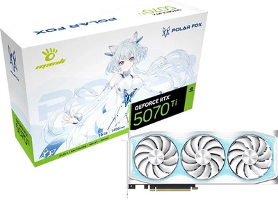 Manli Polar Fox GeForce RTX 5070 Ti OC 16GB GDDR7 High-Performance Graphics Card - Image 1 of 4