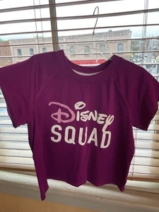 Disney Women's Large Disney Squad Short Sleeve Top Berry Bright PJ- ACTIVEWEAR - Picture 1 of 3