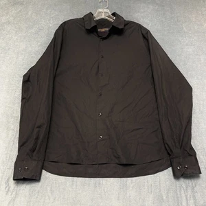 Louis Vuitton Uniform Hemd Herren 41 Schwarz Baumwolle Winkelmanschette Klassisch Knopfleiste - Bild 1 von 13