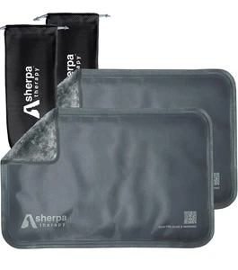 Gel Flessibile Impacchi Ghiaccio Caldo Freddo Morbido Riutilizzabile 8x12 Antidolorifico Lesioni Grigio 2PK - Foto 1 di 2