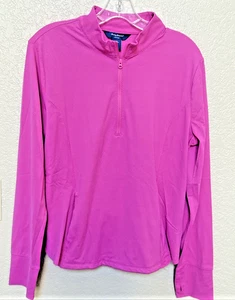 Tommy Bahama Camisa Activa Rendimiento Rosa Caliente 1/4 Cremallera Pullover Manga Larga XL - Imagen 1 de 7