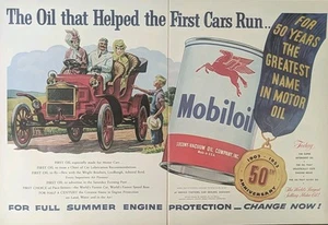 1953 vintage Mobiloil Print Ad Post WWll Era - Bild 1 von 1