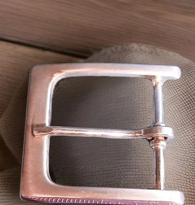 Hebilla de cinturón✨️Vintage plata/níquel talón barra hebilla estilo cuadrado para cinturón de 1 1/2" Foto 1 de 4