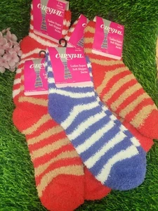4~ Carnival Ladies Super Soft Slipper Socks Assorted - Picture 1 of 1