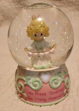 Precious Moments Enesco Water Snow globe  "You Have Touched " Musical 2003 Boxed