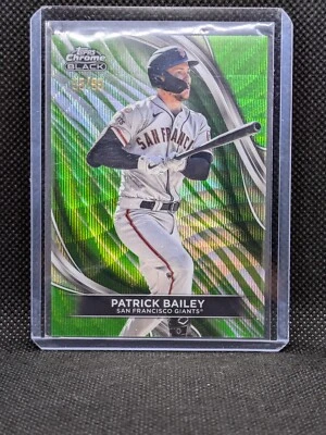 2024 Topps  Chrome Black Green Patrick Bailey /99 San Francisco Giants #59 - Image 1 of 2