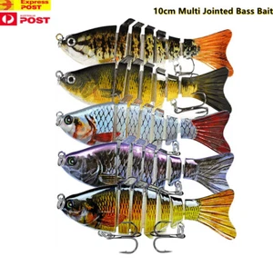 5x Fishing Lure Wobbler 10cm Multi Jointed Bass Bait Swimbait Trolling Pike Carp - Picture 1 of 10