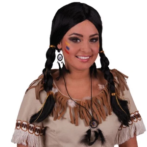 Ropa de carnaval disfraz peluca india Cheyenne accesorios carnaval western - Imagen 1 de 1