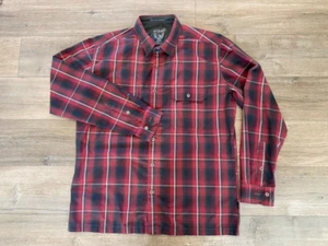 Camisa de Senderismo Kuhl Eluxur Para Hombres L Roja a Cuadros Metal Abotonada Manga Larga Ionik - Imagen 1 de 10