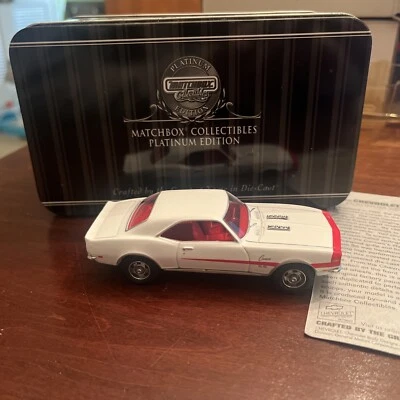 MATCHBOX AMERICAN MUSCLE CAR 1/43 1968 CAMARO SS 396 IN TIN BOX PLATINUM EDITION - Image 1 of 4