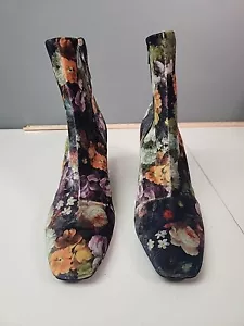Charlotte Stone Stickly Floreale Velluto Donna 11 Stivali Strega Stravagante Fata - Foto 1 di 6