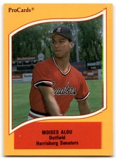 1990 PROCARDS A AND AA MOISES ALOU HARRISBURG SENATORS #29