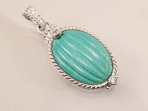 HERMOSO COLGANTE/POTENCIADOR JUDITH RIPKA AZUL TURQUESA PLATA ESTERLINA - Imagen 1 de 5