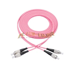 3M Duplex OM4 Multimode Fiber Optic Patch Cable FC-FC Optical Fiber Patch Cord - Picture 1 of 4
