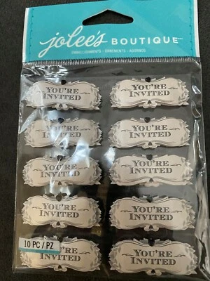 Libro de recortes Jolee's Boutique pegatinas artesanales adornos - invitación  Foto 1 de 4