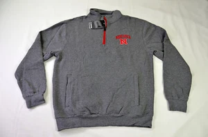 Mens Colosseum Nebraska Cornhuskers Volume Pullover Quarter Zip Medium Gray NWT - Picture 1 of 5