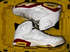 Air Jordan 6 Retro White Varsity Red VI - Mens Size 12  Bulls Chicago 384664-102 - Picture 1 of 10
