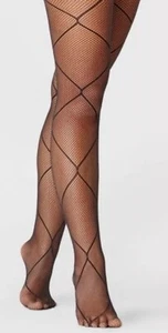 Collant donna a rete A New Day nero a croce taglia:S/M nuovo con etichetta - Foto 1 di 4