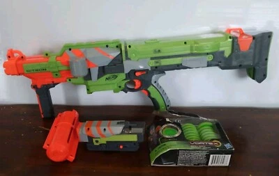 NERF Vortex Nitron #32218 Blaster Disc Gun W/Scope Ammo Clip 20 Discs Tested - Image 1 of 4