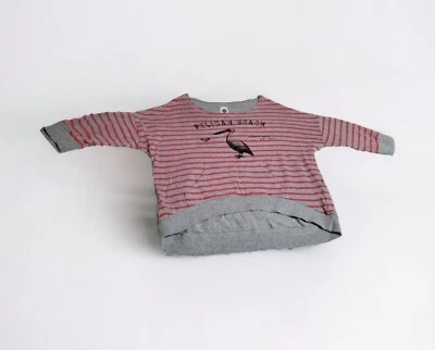 Sudadera Roxy Y2K Pequeña Recortada Pullover Pelícano Playa Gris Rayas   Foto 1 de 4