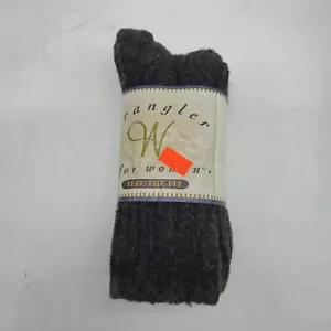 Wrangler Ladies Womens Socks 2 Pair Pack Wool Blend Red Black Vintage USA Made - Picture 1 of 7