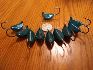 10 Grüne Blackfish Jigs 1oz Sheepshead Tog - Bild 1 von 3