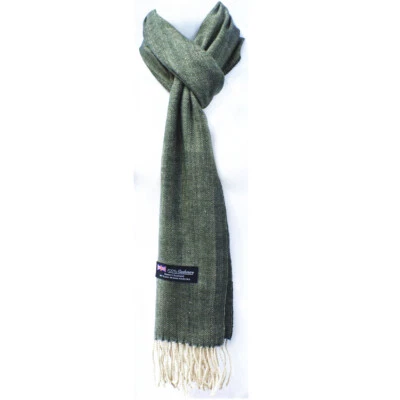 Winter Checked Plaid Wool 100% Cashmere Scotland Made Stripe Solid Scarf Scarves - Image 1 of 4