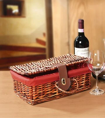 Geschenk Kiste Wein Geschenk Verpackung "Koffer" Weide Aufbewahrung Schatz Truhe - Bild 1 von 4