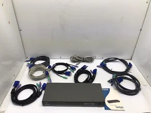 D-Link DKVM-8E 8 Port KVM Switch with 7 VGA/keyboard & Mouse Cables See Photos - Picture 1 of 20