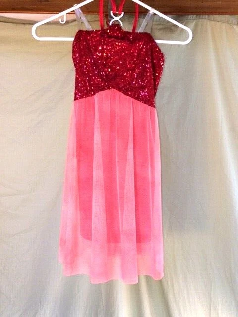 Disfraz rojo de ballet/danza lírica para jóvenes y adultos Foto 1 de 1