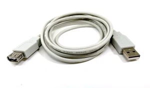 Micro Connectors 6ft USB 2.0 USB-A M/F Extension Cable (Beige) E07-129 - Picture 1 of 4