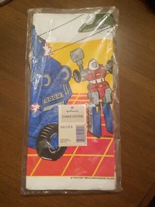 Vintage 1985 GO BOTS Paper Table Cover Tablecloth Robot Birthday Party Tonka - Picture 1 of 6