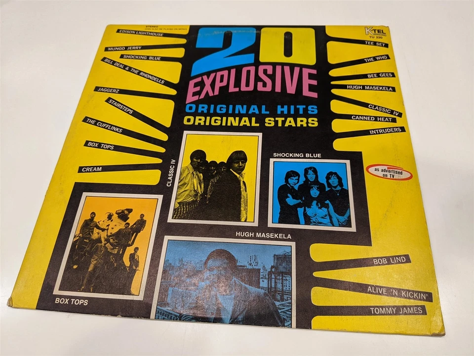 20 EXPLOSIVE ORIGINAL HITS ORIGINAL STARS - K-Tel TU 220 LP Vinyl Record VG+ Foto 1 de 1