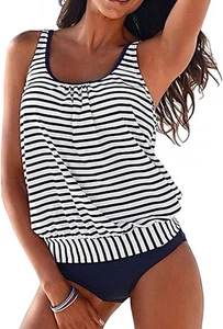 Bikinx Tankini Oberteil für Damen Übergröße Bauchkontrolle integrierter BH Multi 3XL Neu mit Etikett - Bild 1 von 6