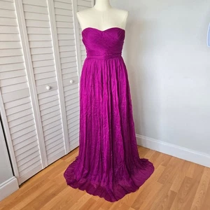J. Crew Arabelle Silk Gown Dress Women's 12 Spiced Wine Bridesmaid Prom Formal - Picture 1 of 19