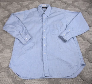 Vintage Gitman Bros Shirt Mens 17-34 Blue Oxford Classic OCBD TTX Pinpoint - Picture 1 of 13