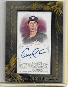 CARLOS CORREA 2016 TOPPS ALLEN & GINTER FRAMED CERTIFIED AUTOGRAPH - Picture 1 of 1