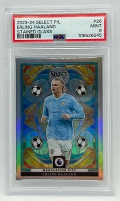 Erling Haaland 2023-24 Panini Select FIFA Stained Glass Prizm - Graded PSA 9 - Image 1 of 3