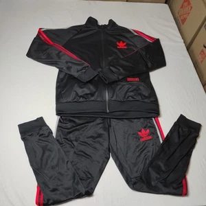 Adidas Chile 20 passender Trainingsanzug RAR Gr. L schmal sportlich schwarz orange Rasta - Bild 1 von 21