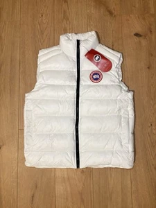 Canada Goose Weste Weiß Mit schwarzen Reißverschluss Größe L Großes Logo - Bild 1 von 7