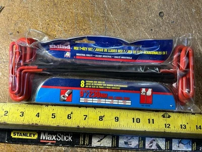 EKLIND 53198 Cushion Grip Hex T-Key Allen Wrench - 8Pc Set SAE Inch 3/32" - 1/4" - Image 1 of 2