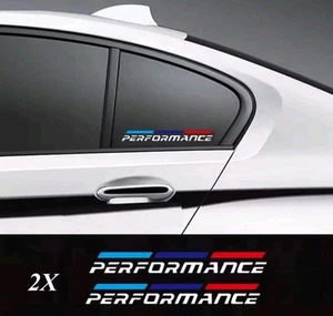 X2 BMW M PERFORMANCE WINDOW DECALS STICKERS M SPORT - Picture 1 of 2