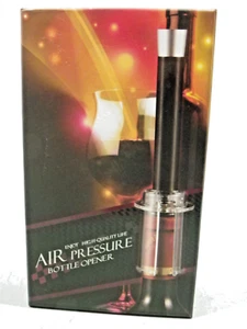 Air Pressure Pump Wine Bottle Opener 4 Pcs.Gift Set w/Cutter Stopper Pourer New - Picture 1 of 4
