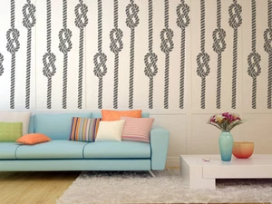 Nautical Wall Decal, Nautical Nursery, Nautical Rope Decor, Beach Wall Decor - Picture 1 of 2