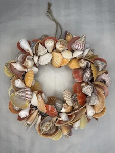 Beautiful Color Sea Shell Seashell Wreath approximately 12” - Picture 1 of 12
