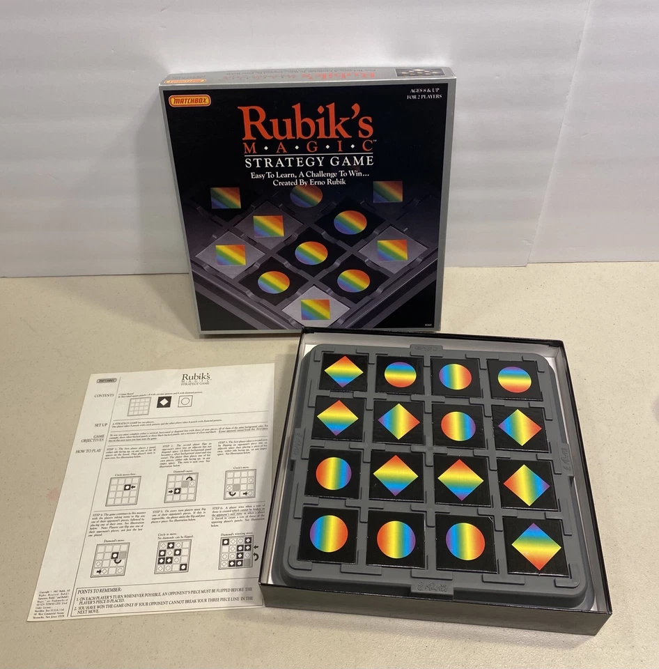 Rubik's Magic Strategy Board Game Complete with Instructions 1987 Matchbox - Image 1 of 4